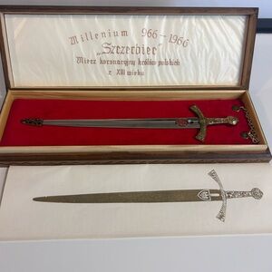 Millenium 966-1966 Szczerbier Coronation sword, 13th Century Polish Kings